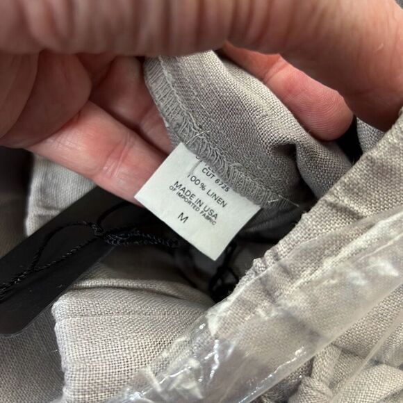 Krisa The Boyfriend Linen Pant in Sand NWT Size Medium - Picture 5 of 6